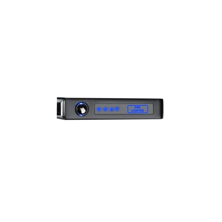 Plazma öngyújtó USB kábellel, tölthető, 3,5x7x1,2 cm, fekete
