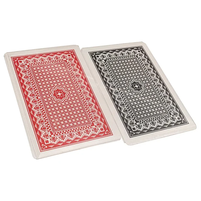 Pókerkártya pakli bevont kártyákkal 54 db, fekete/piros