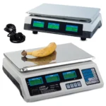 Digitális bolti mérleg kétoldali LCD kijelzővel, 40 kg-ig, 34x34x12 cm