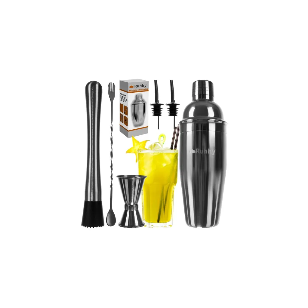 Rozsdamentes acél koktélmixer készlet