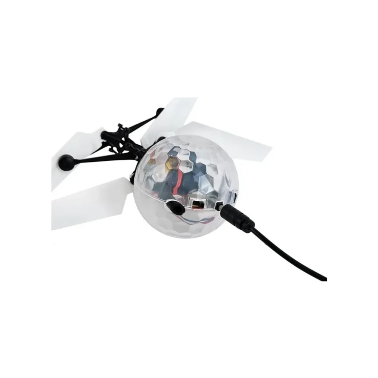 Repülő diszkógömb drón távvezérléssel infravörös érzékelővel, 14 x 10,5 cm