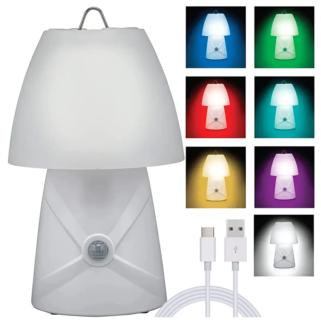 RGB LED , USB Mozgásérzékelős éjszakai lámpa 7 fénnyel