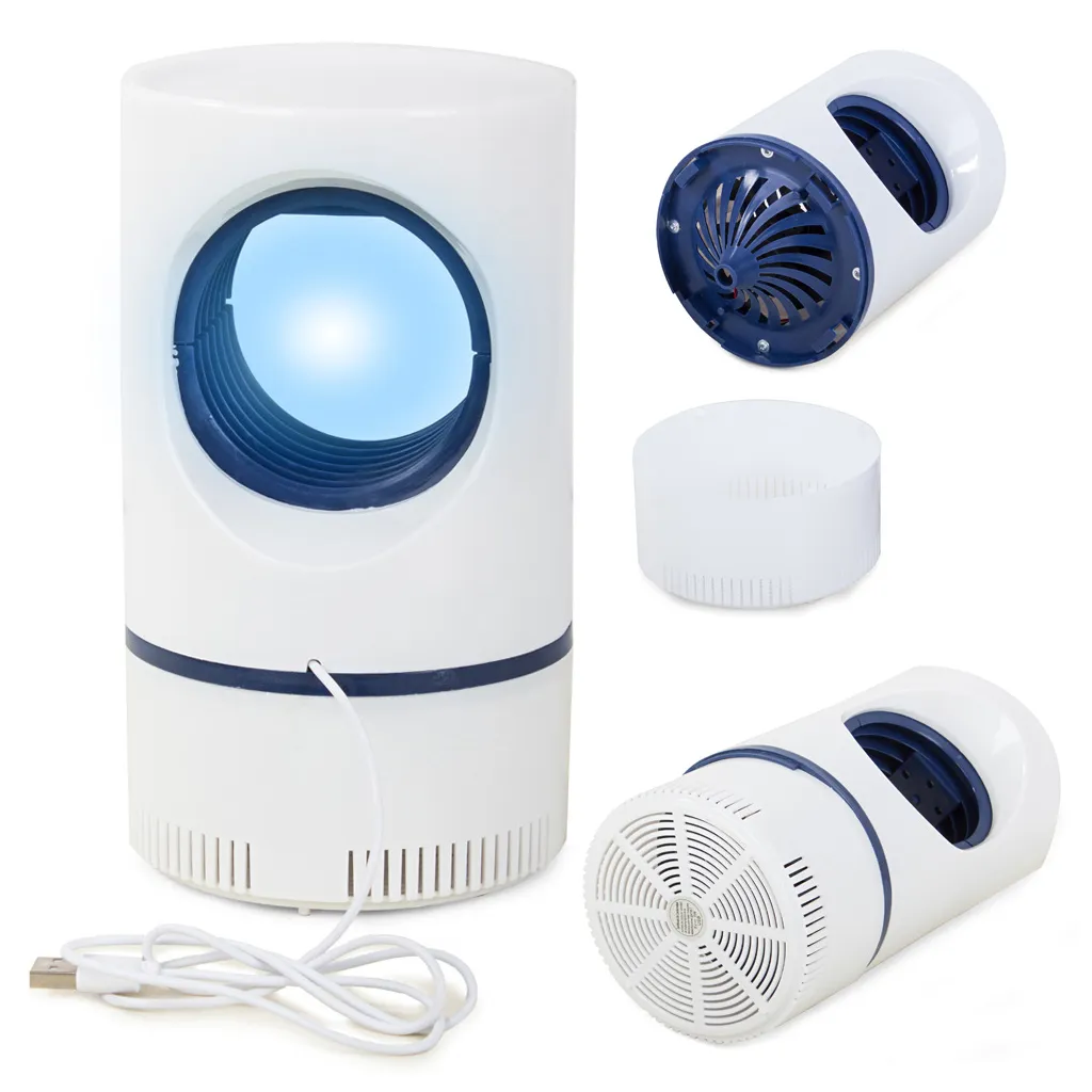Rovarirtó lámpa LED fénnyel, USB tápellátás, 5W, 21x12 cm, kék
