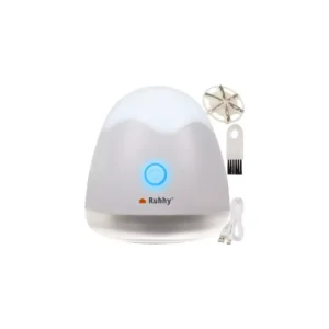 Ruhhy 2 az 1-ben ruhaborotva éjjeli lámpa funkcióval, USB kábellel,  800 mAh, 5W, 9 x 8,5 cm, fehér