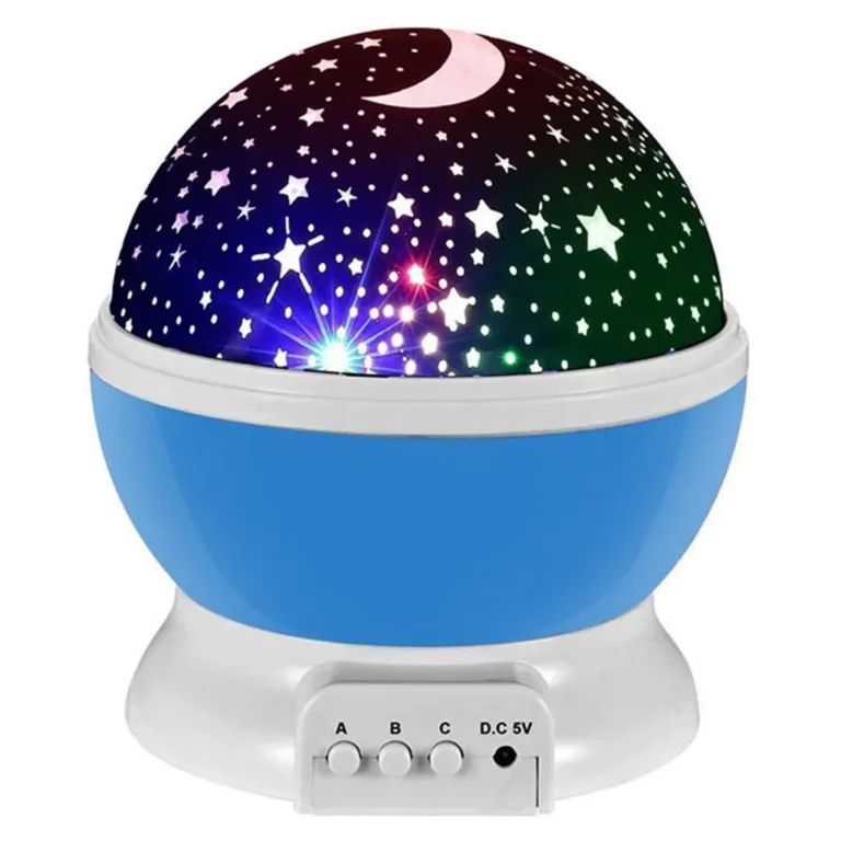 Star master csillag projektor, éjszakai fény változó fényszínekkel, USB tápellátás, 11x14 cm, kék