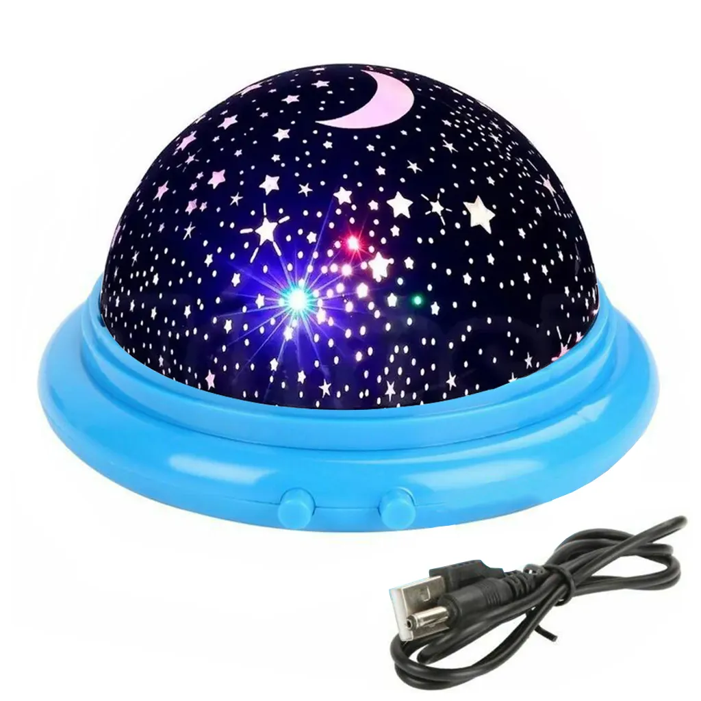Csillag projektor, LED-es éjszakai fény, USB tápellátás, 11x6 cm, többféle színben