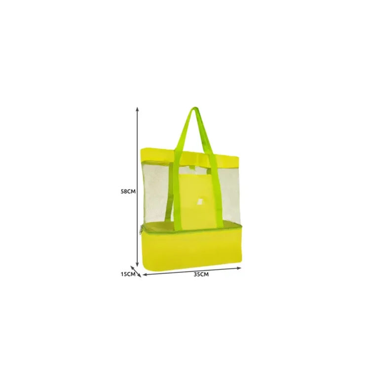 Strand/piknik táska szigetelt alsó résszel, 58/15 / 35 cm, sárga