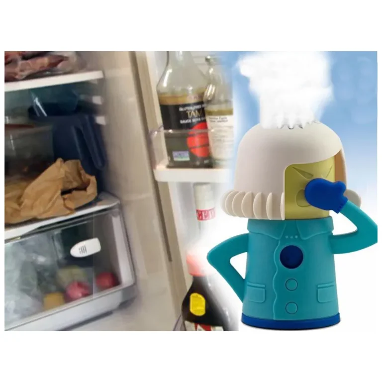 Hűtőszekrény szagelnyelő, 14cm x 13cm, kék-fehér-sárga