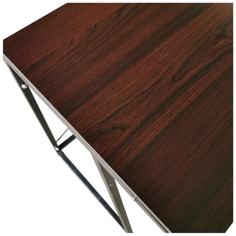 Modern loft stílusú íróasztal, 100x50x75 cm, fekete-fa szín