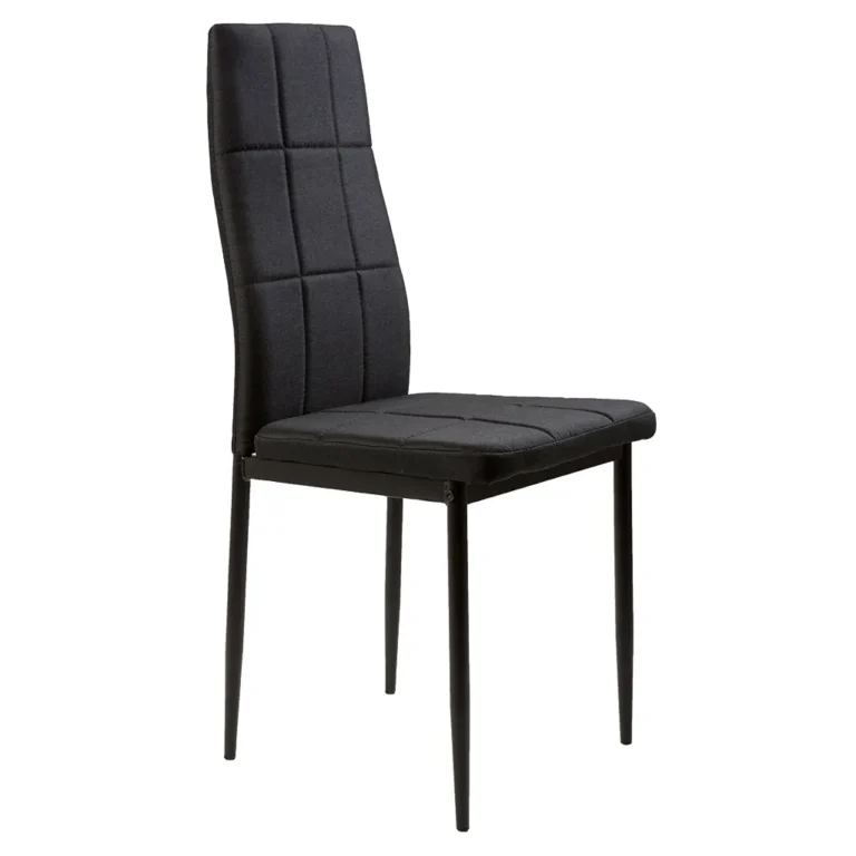 4 db asztali szék szövet kárpittal, 98x42x42 cm, fekete