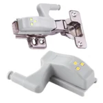 Szekrény zsanér LED-es világítás, univerzális, 6,7 cm x 2 cm, szürke