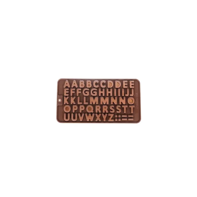 Ruhhy Szilikon csokoládé forma, betűk, 21,5×11,5 cm, barna
