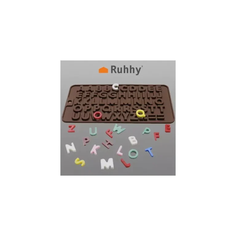 Ruhhy Szilikon csokoládé forma, betűk, 21,5×11,5 cm, barna