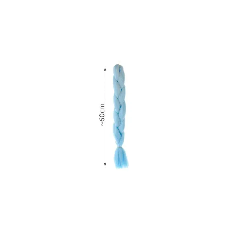 Szintetikus hajfonat, 60 cm, kék