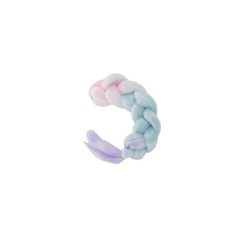 Szintetikus hajfonatok, 60 cm, rózsaszín-kék-lila