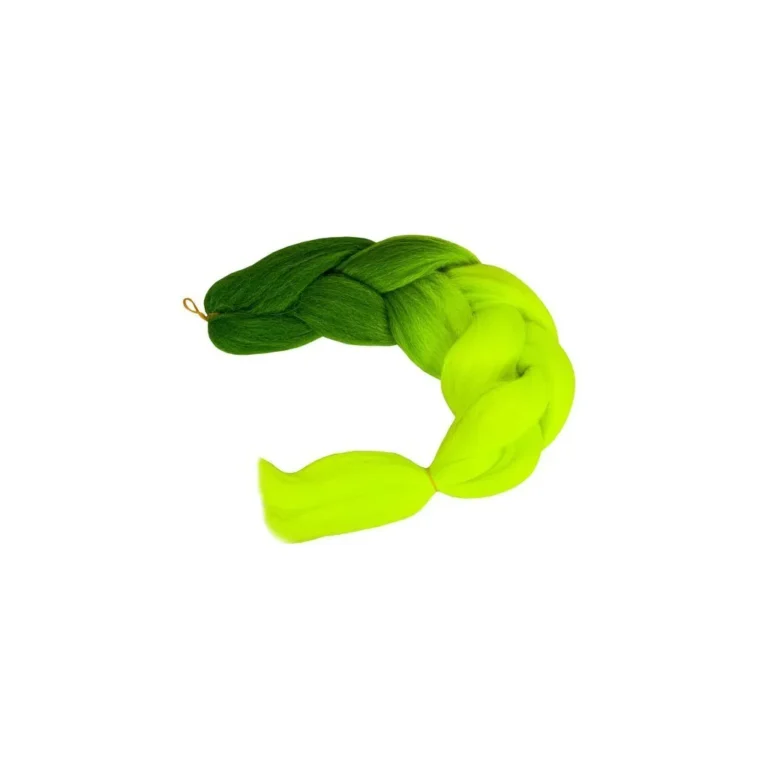 Szintetikus hajfonat, 60 cm, zöld/neonzöld