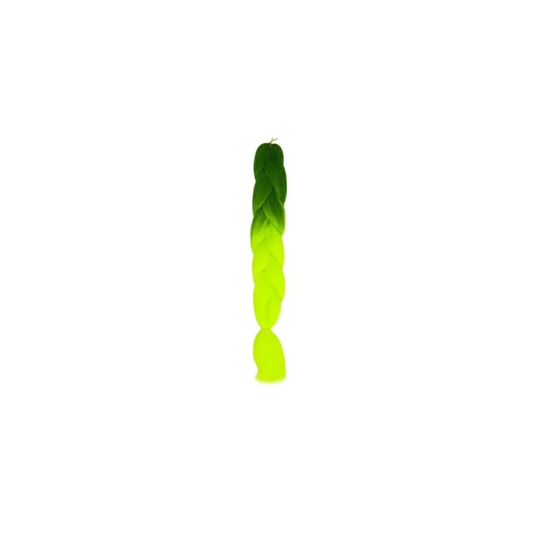Szintetikus hajfonat, 60 cm, zöld/neonzöld