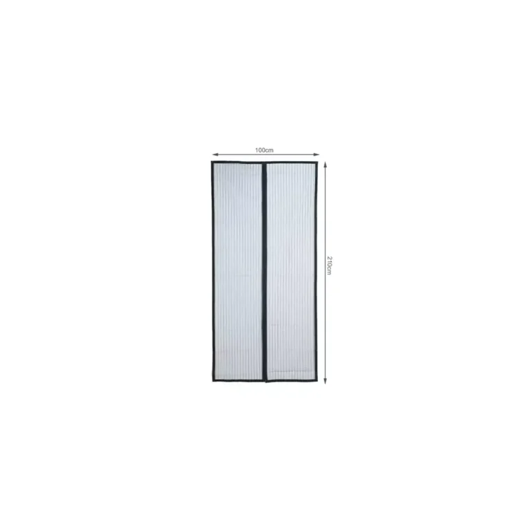 Mágneses szúnyogháló ajtóra, 100x210 cm, fekete