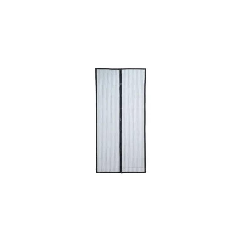 Szúnyogháló ajtó mágneses zárral, tépőzáras rögzítéssel, 100x210 cm, fekete