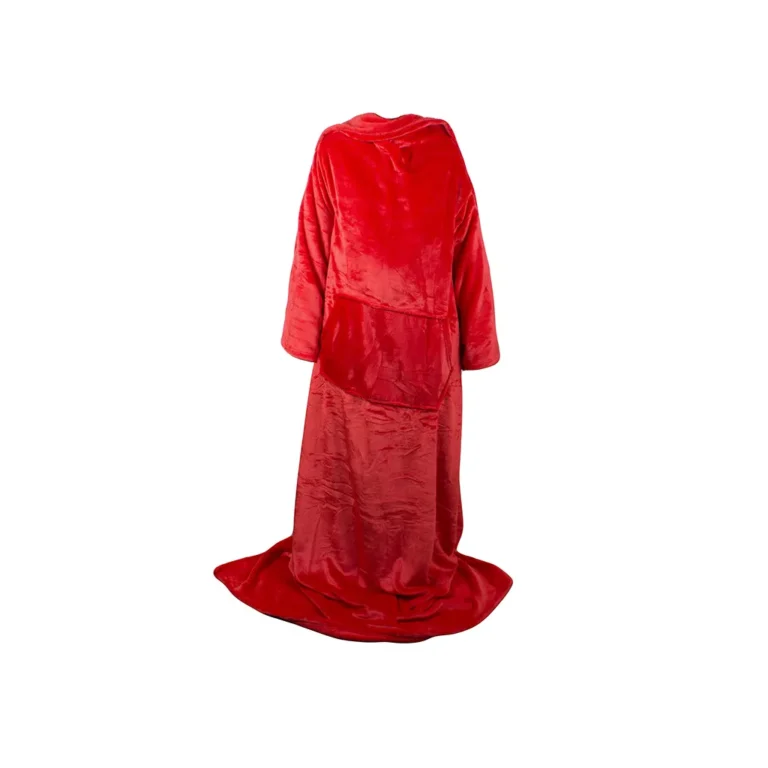 2 az 1-ben meleg köpeny, túlméretezett takaró, 140x200 cm, piros