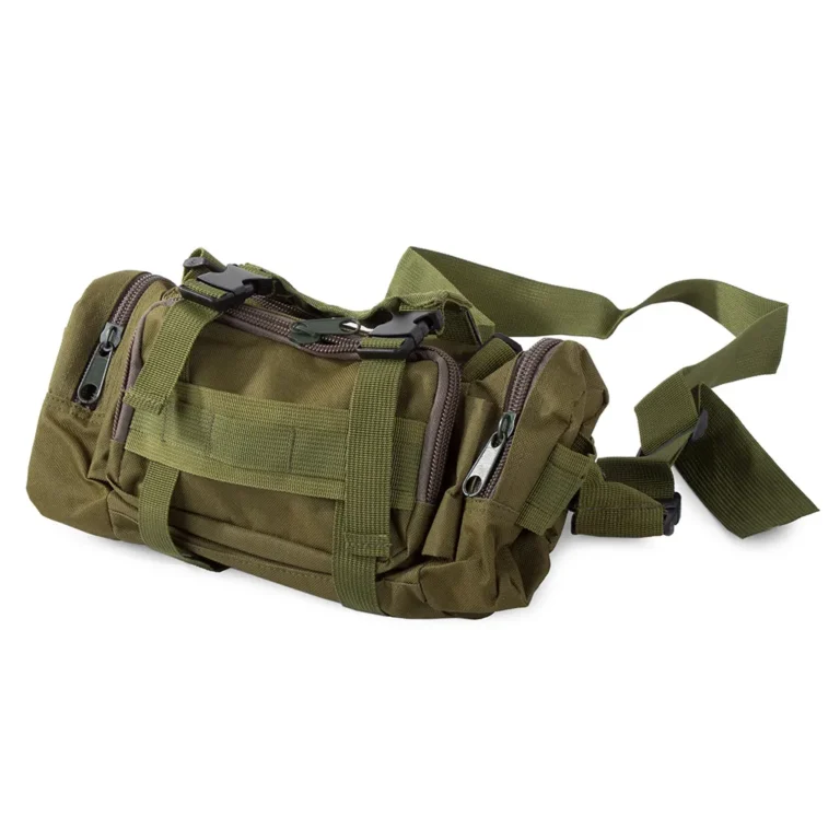 Vízálló, párnázott taktikai hátizsák, 48.5 l, zöld