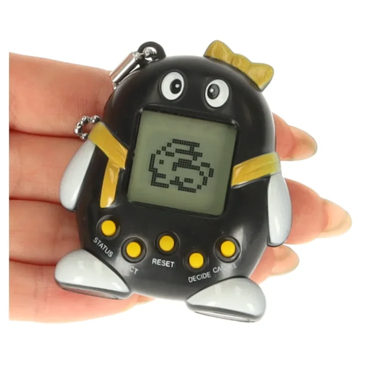 Tamagotchi, a virtuális kiskedvenc, elektronikus játék, fekete, állat forma