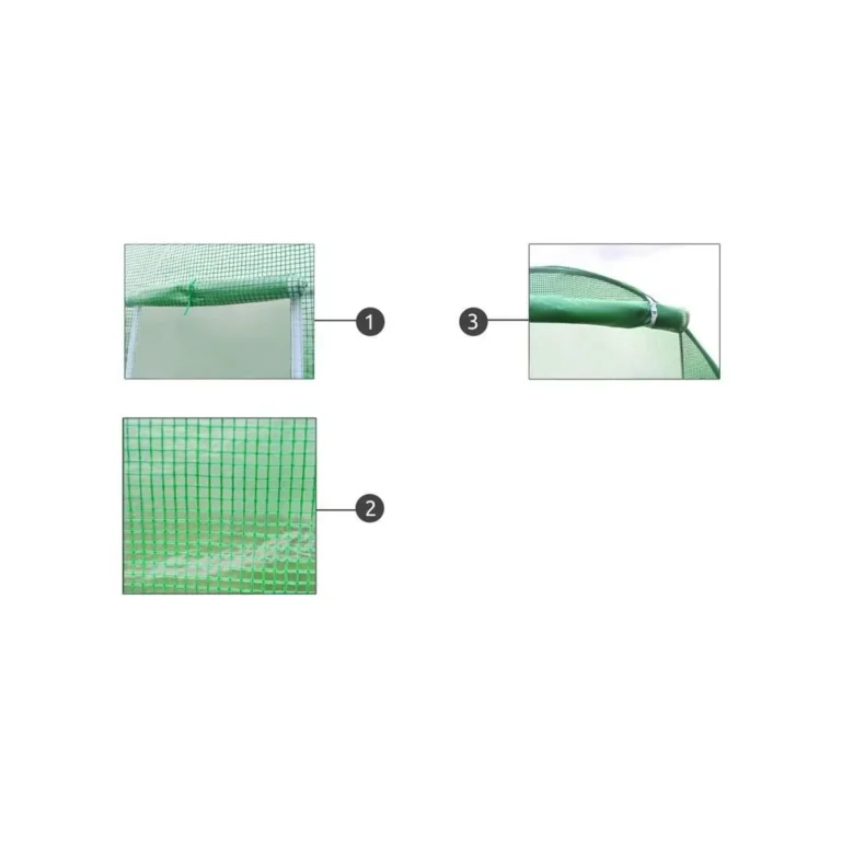 Melegház fólia szúnyoghálós ablakokkal (keret nélkül) 4x3x2m