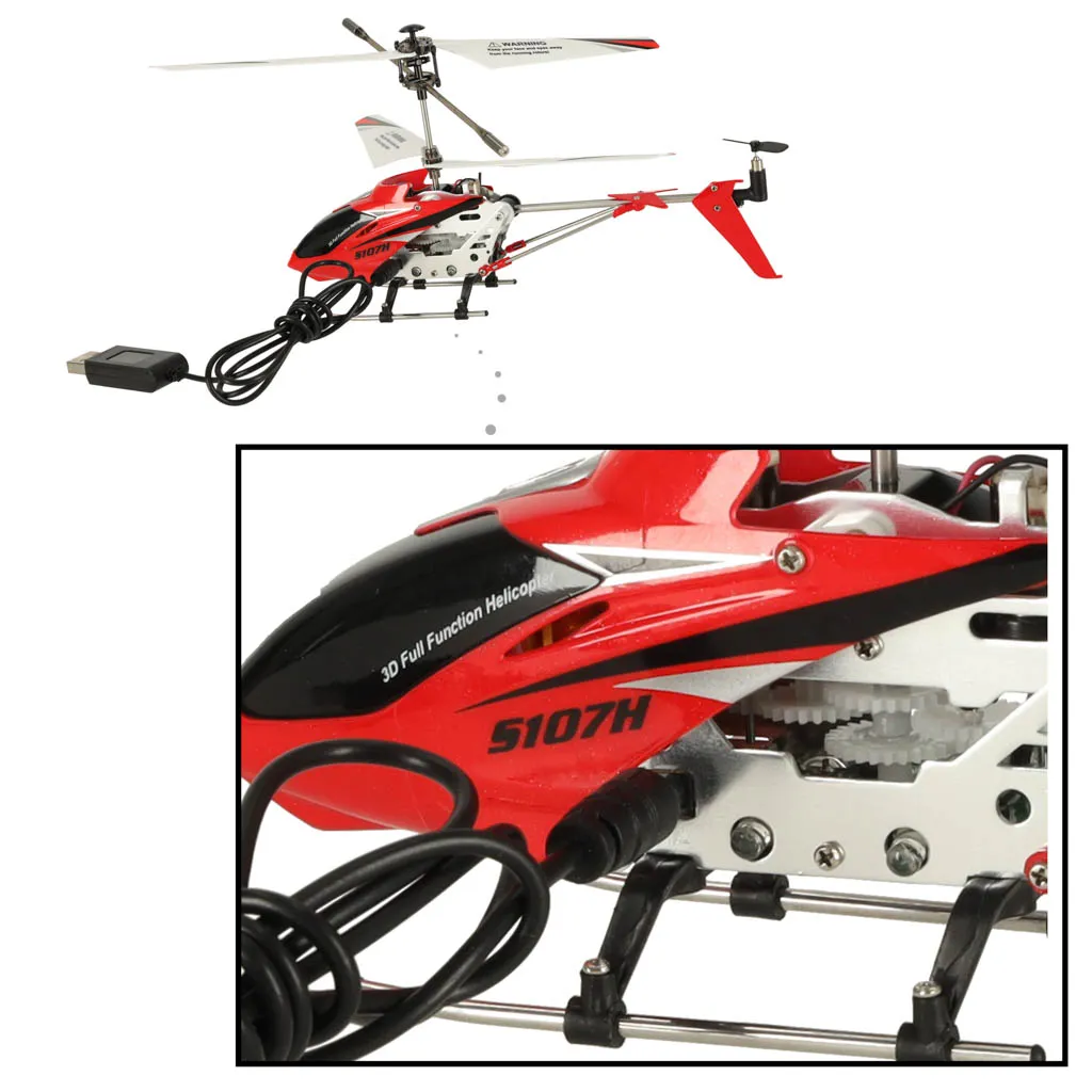 Távirányítós helikopter, SYMA S107H RC 2.4GHz RTF piros színben ...
