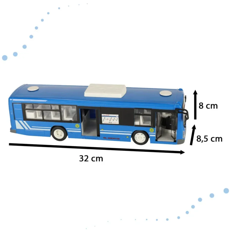 Távirányítós RC busz nyitható ajtókkal kék színben