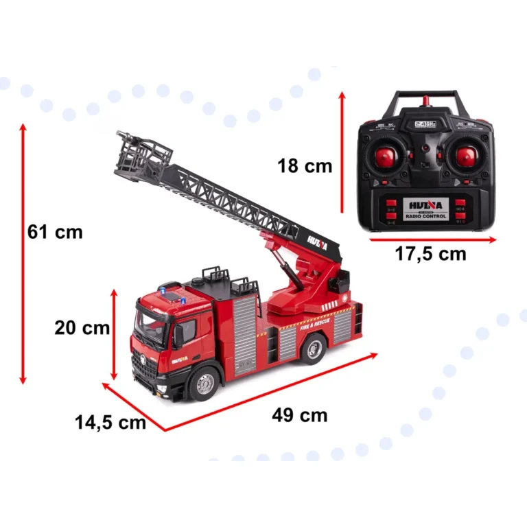 Távirányítós tűzoltóautó, H-Toys 1561 2.4GHz 1:14 RC, 20x14.5x49cm
