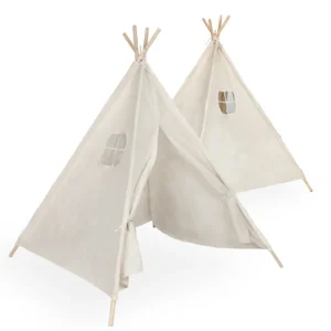 Teepee indián gyereksátor, bézs 135 cm