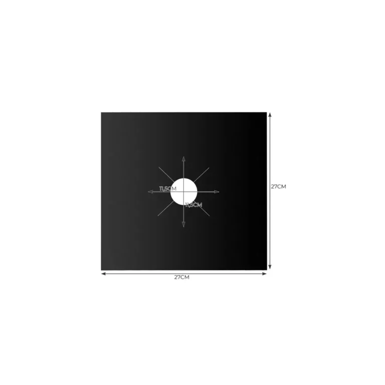 Ruhhy Teflon alátét gázrózsához - 4 db., 27 x 27 x 0,2 cm, fekete