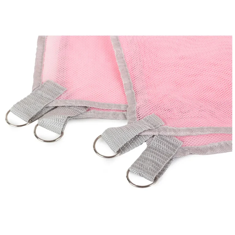Hálós strandszőnyeg, piknik pléd fém gyűrűkkel, 200x200, rózsaszín