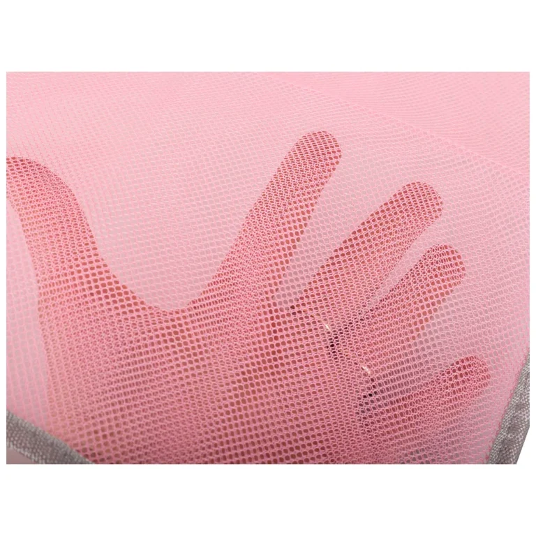 Hálós strandszőnyeg, piknik pléd fém gyűrűkkel, 200x200, rózsaszín