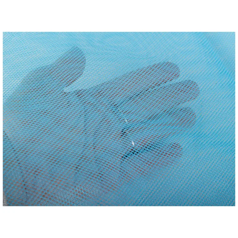 Hálós strandszőnyeg, piknik pléd fém gyűrűkkel, 200x200, kék