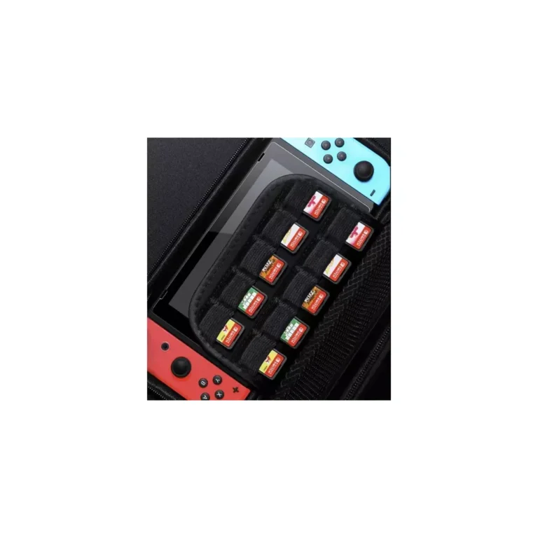Dunmoon Tok Nintendo Switch konzolhoz,  27 x 13,5 x 5,5 cm, fekete/piros
