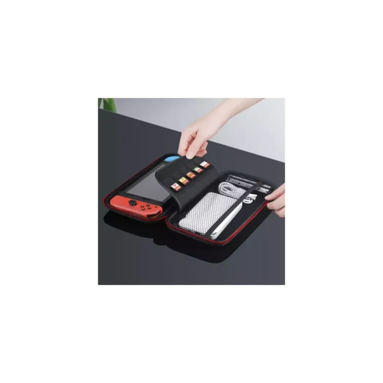 Dunmoon Tok Nintendo Switch konzolhoz,  27 x 13,5 x 5,5 cm, fekete/piros