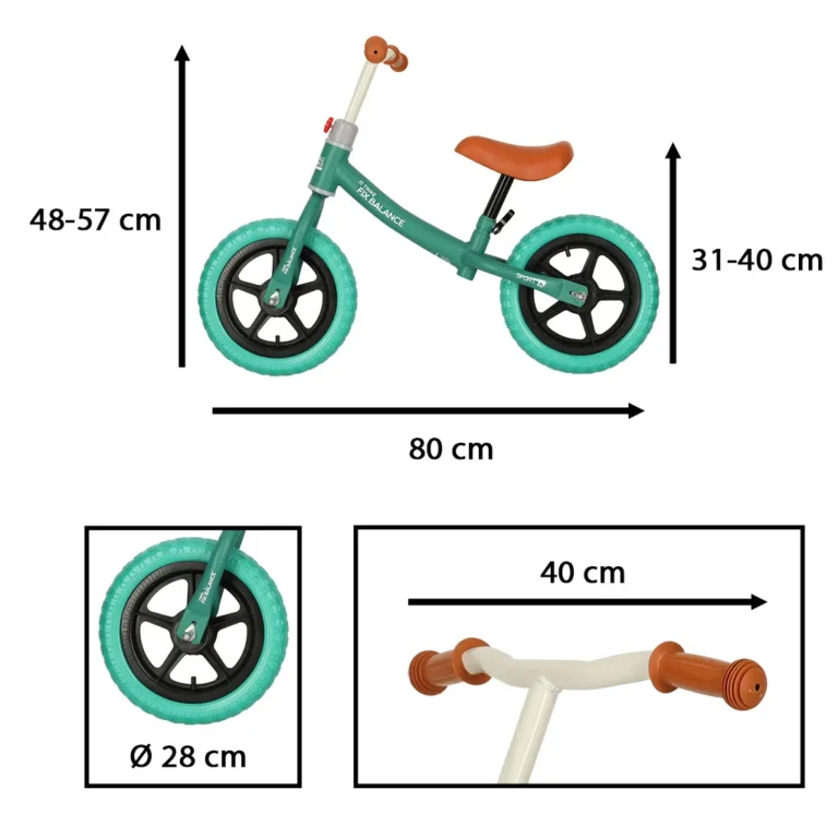 Trike Fix Balance Ultrakönnyű Futóbicikli - Tengerzöld