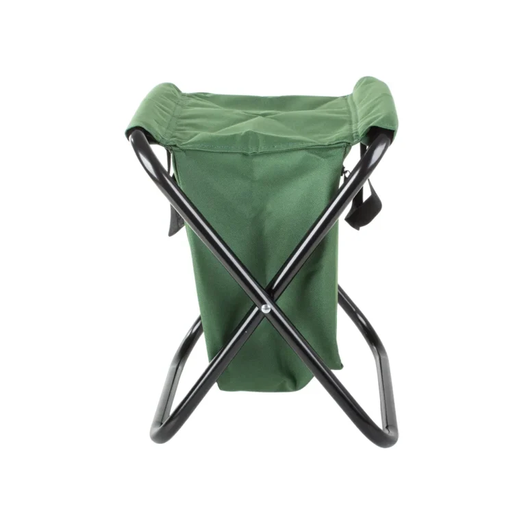 Összecsukható horgász- kemping- túra szék tárolótáskával, 34x32 cm, zöld