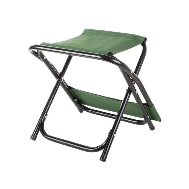 Összecsukható horgász- kemping- túra szék háttámlával, 65x40 cm, fekete