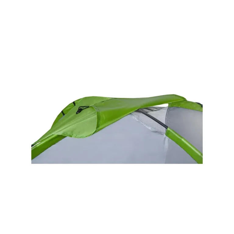 Montana Kempingsátor előtetővel, 2-4 személyes, 200x200x110 cm, szürke/zöld