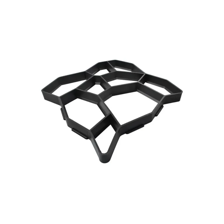 Újrafelhasználható térkő öntőforma, 49x49 cm, műanyag, fekete