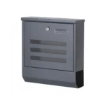 Horganyzott acél postaláda, 33.5x30.5x9.6 cm, szürke