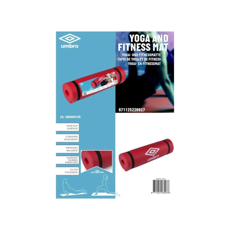 Umbro fitness és jóga matrac 190x58x1,5 cm, piros
