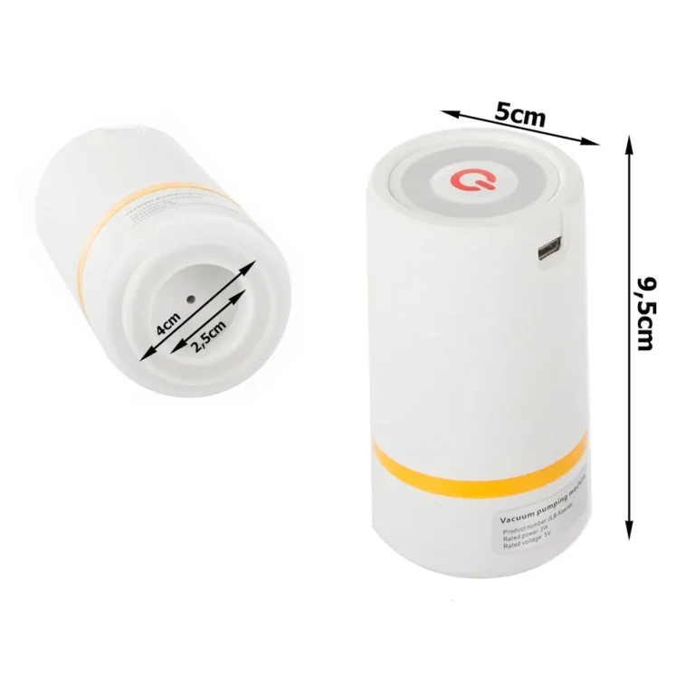 Vákuumozó készülék újratölthető akkumulátorral, 3 W, USB, fehér