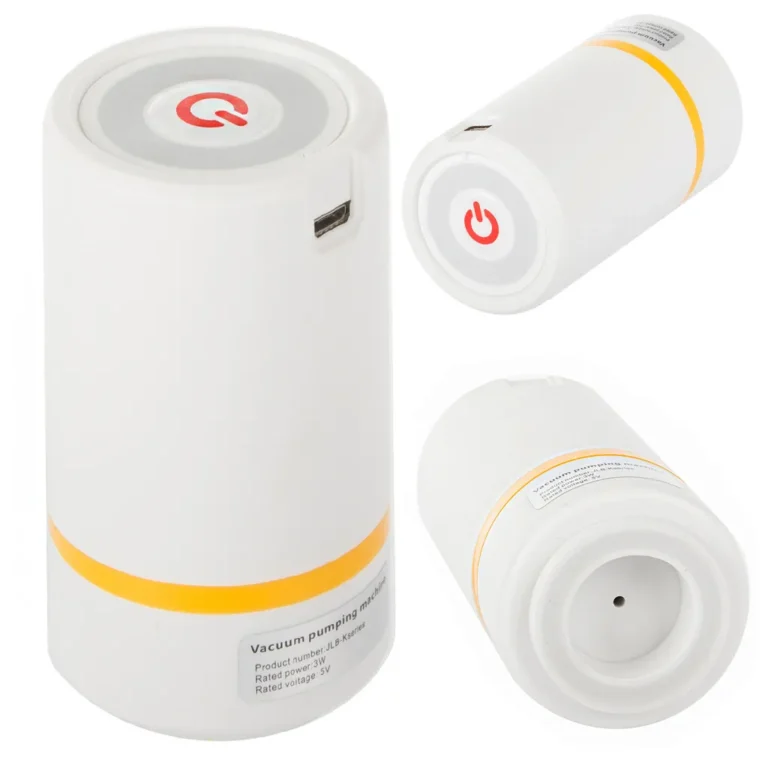 Vákuumozó készülék újratölthető akkumulátorral, 3 W, USB, fehér