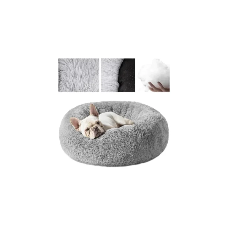 Vastag, szőrmehatású ágy kutyának / macskának / nyúlnak - 'm' méret, szürke szín