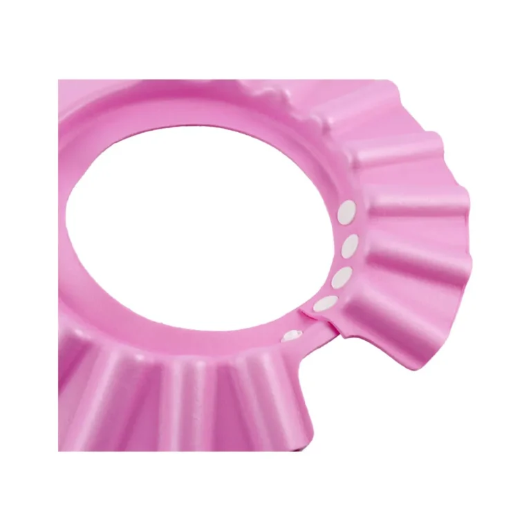 Védő körkörös fürdősapka babáknak rózsaszínű