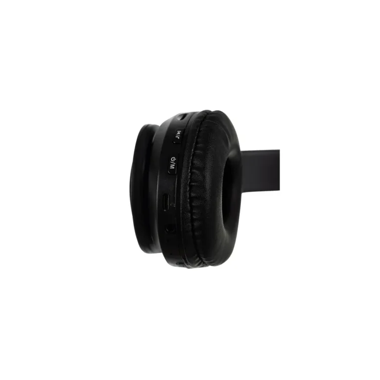Bluetooth vezeték nélküli macskafüles fejhallgató LED világítással, fekete 8x19,5x18 cm