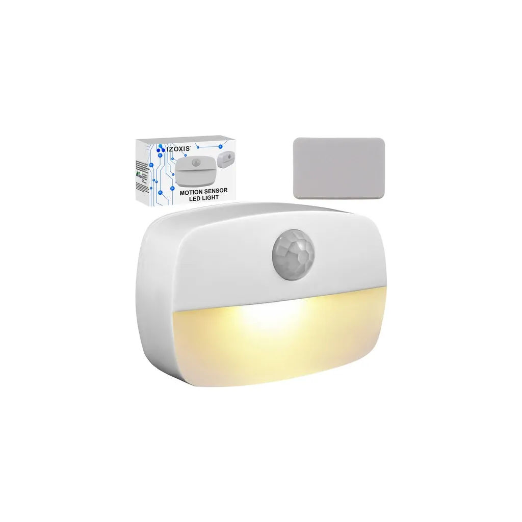 Tapadókorongos mozgásérzékelő éjjeli LED fény, 4,5x6,5x2 cm, fehér